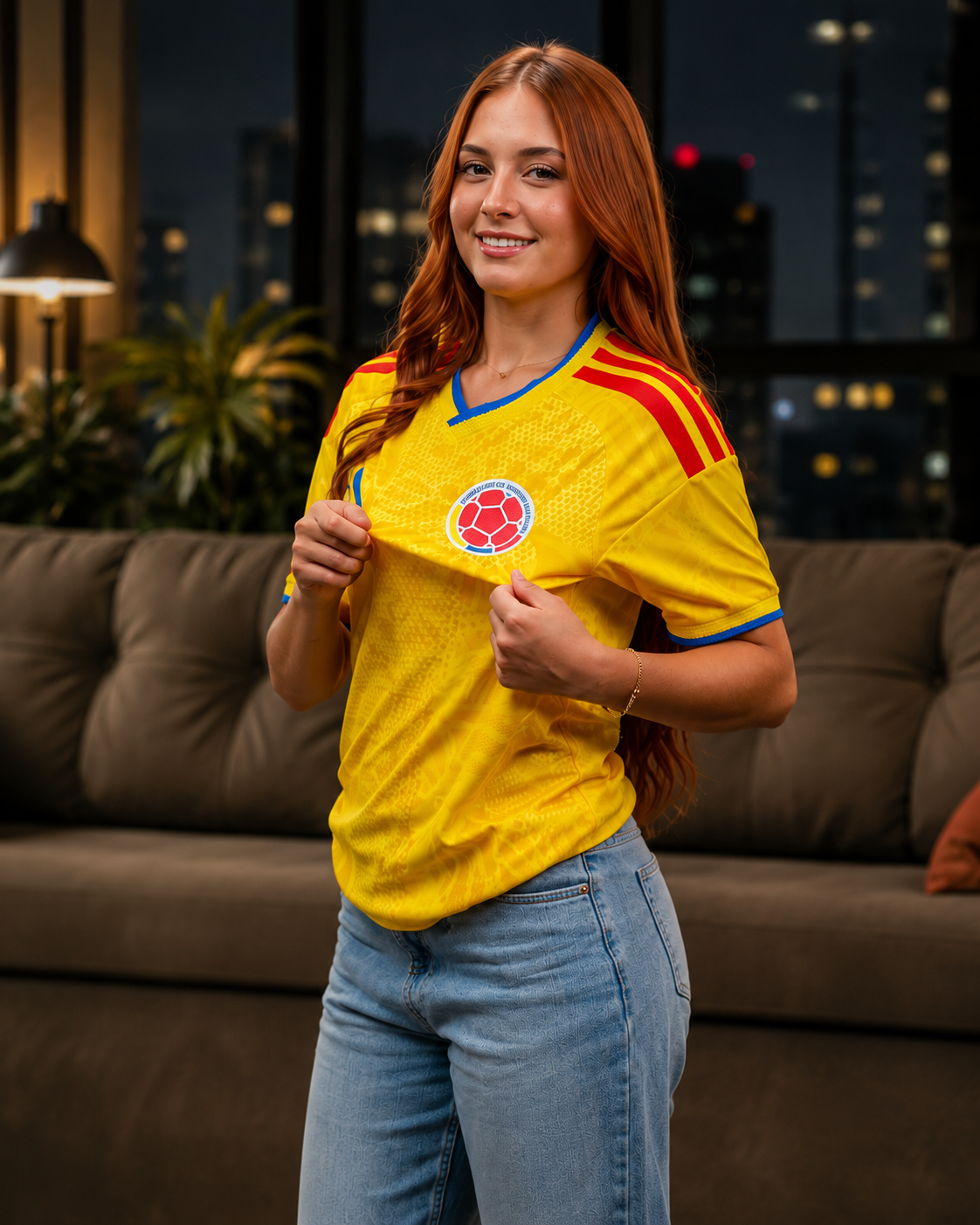 Camiseta Colombia Amarilla Mujer 2026