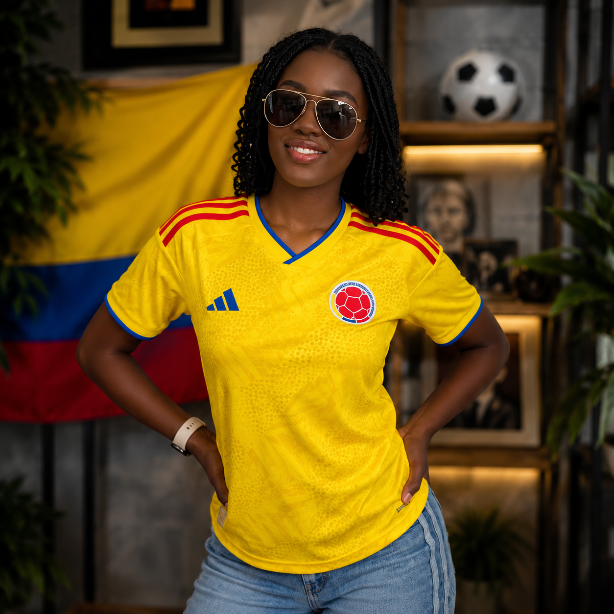 Camiseta Colombia Amarilla Mujer 2026