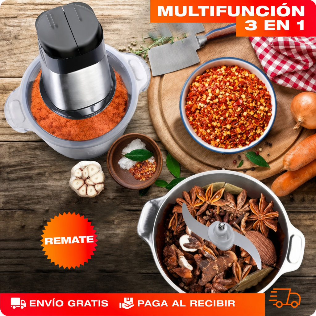 MOLINO PICADOR ELÉCTRICO ACERO INOXIDABLE 🔥 2 LITROS🔥