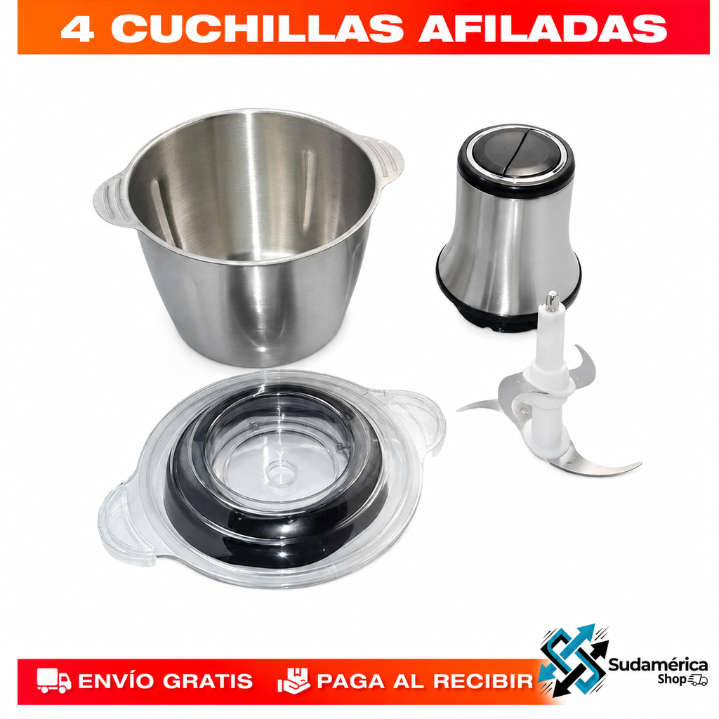 MOLINO PICADOR ELÉCTRICO ACERO INOXIDABLE 🔥 2 LITROS🔥