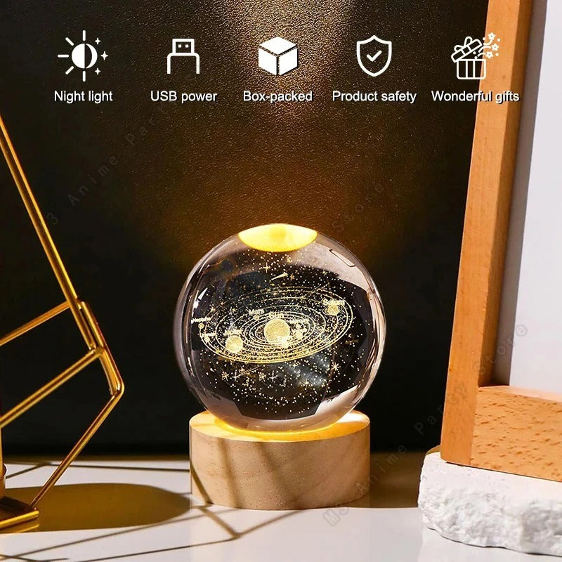 Esfera De Cristal Luz Led